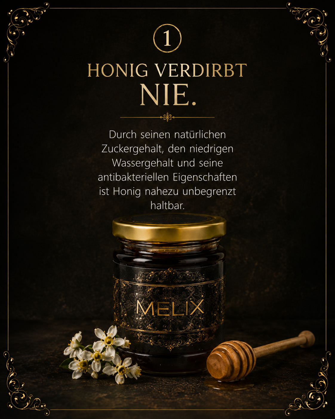 Honig verdirbt nie.